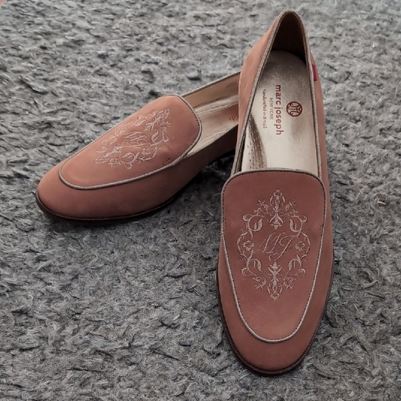 Marc Joseph Shoes - Marc Joseph Tan Embroidered Loafers